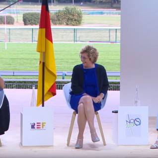 De gauche à droite : Frédéric Beigbeder, Muriel Pénicaud, Fabienne Lissak