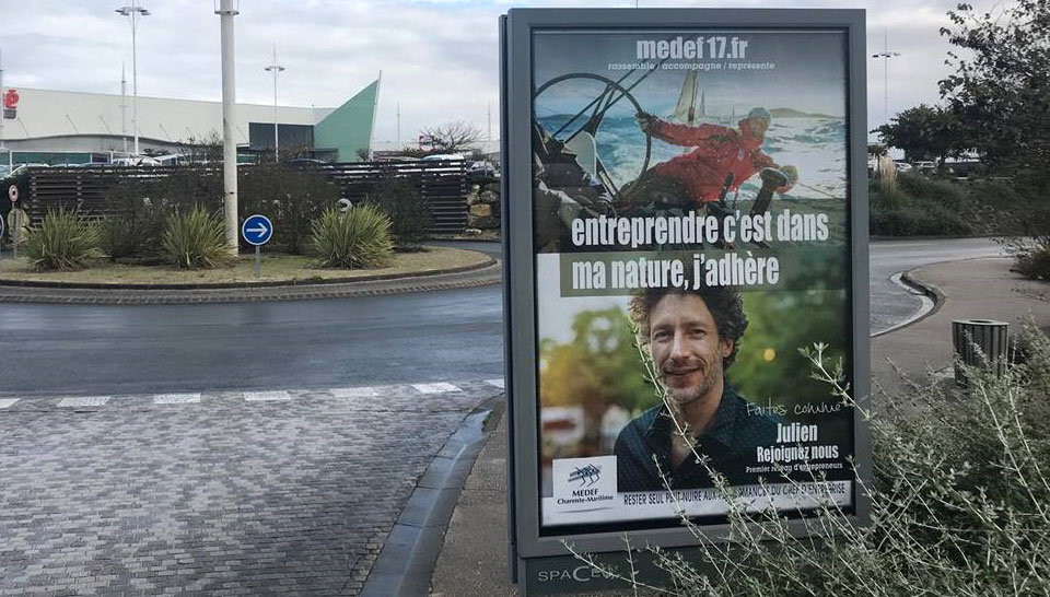 Campagne d'affichage du MEDEF Charente